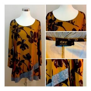 SALE R&B Collections Yellow & Black Shirt Dress XL